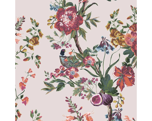 JOULES Vliesbehang 118558 Forest Chinoiserie Antique Crème Bloemenbehang met vogel- en vijgenmotief