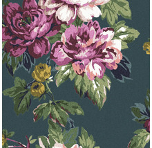 Bloemenbehang met rozen en bladeren