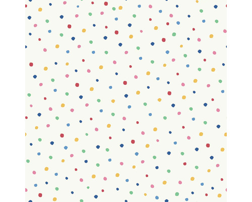 JOULES Vliesbehang 118586 Lynx Multi Spot White / Rainbow Behang met stippenpatroon