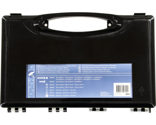 Schroefassortiment in zwarte koffer