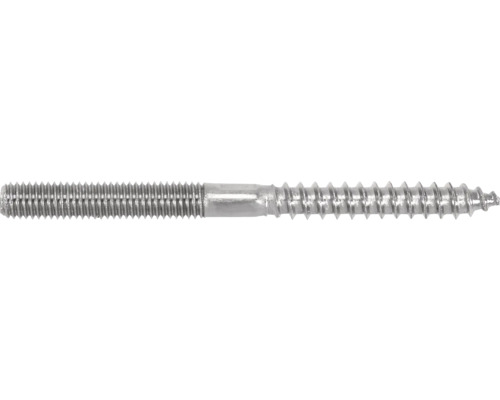 MARINETECH Stokschroef 8x60 mm RVS A4, 10 stuks Dubbel draadschroef met hout- en metrische draad