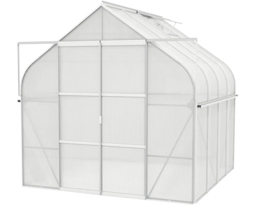 Kweekkas met polycarbonaat platen en aluminium frame