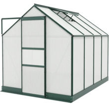 Kas met open deur en dakraam