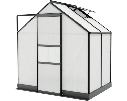 Kweekkas met dakraam en schuifdeur