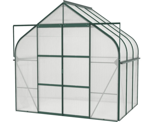Kweekkas met polycarbonaatplaten en metalen frame