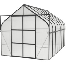Tuinkas met aluminium frame en polycarbonaat platen