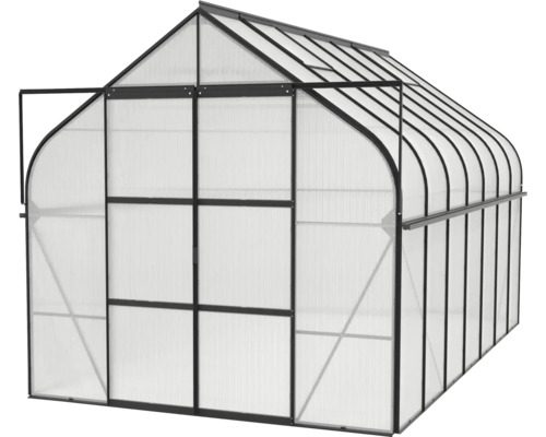 Tuinkas met aluminium frame en polycarbonaat platen
