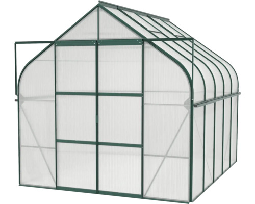 Kas met polycarbonaat platen en stalen frame