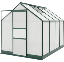 Kas met open deur en dakraam