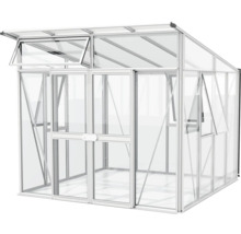 Tuinkas met aluminium frame en open ramen voor tuinieren