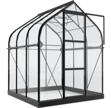 Tuinkas met metalen frame en transparante wanden