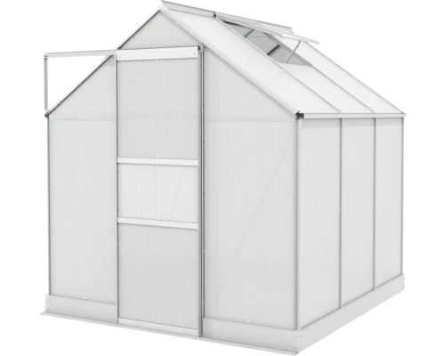 Kas met schuifdeur en dakraam voor de tuin