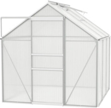 Kas met open deur en dakraam