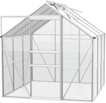 Kas met open deur en dakraam