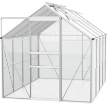 Tuinkas met open deur en dakraam