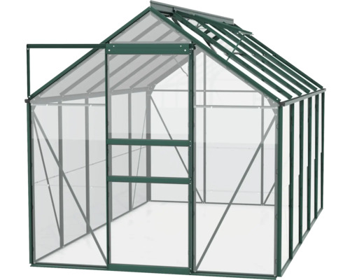 Tuinkas met openstaande deur voor de tuin