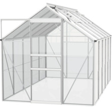 Tuinkas met open deur en dakraam