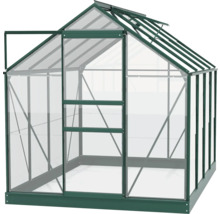 Kas met open deur en dakraam