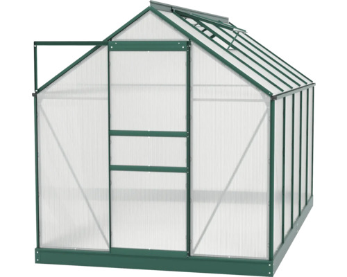 Tuinkas met open deur voor de tuin