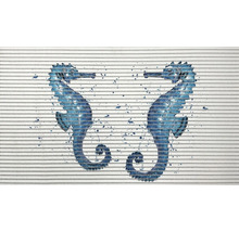 Decoratieve inkijkbescherming met twee zeepaardjes