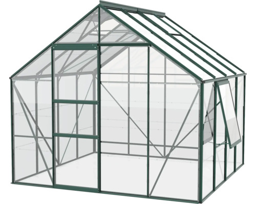 Tuinkas met stalen frame en raam