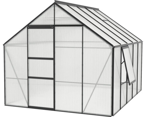 Tuinkas met polycarbonaat platen en aluminium frame