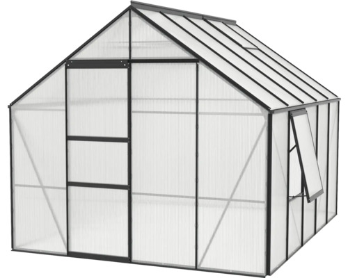 Serre met aluminium frame en polycarbonaat platen