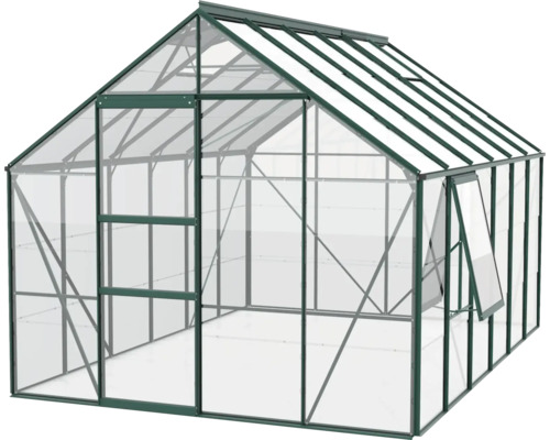 Tuinkas met aluminium frame en glaspanelen