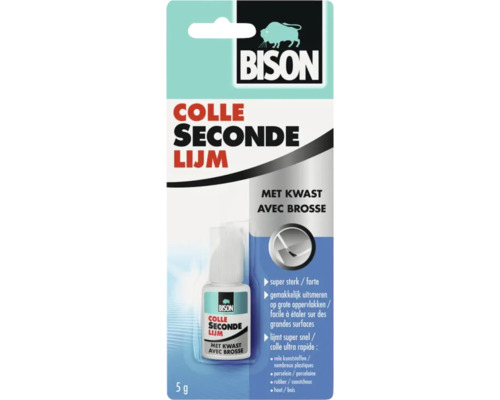 Bison secondelijm met kwast, 5 gram