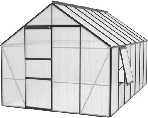 Tuinkas met aluminium frame en polycarbonaat platen