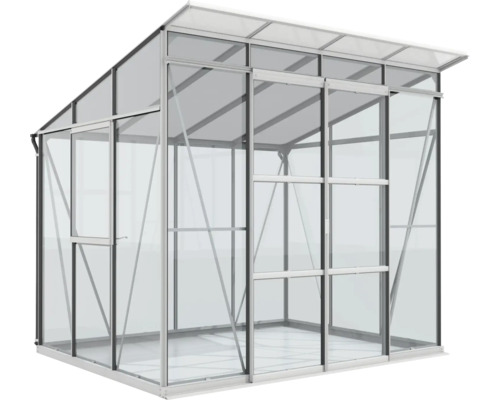 Tuinkas met aluminium frame en glazen panelen