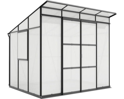 Kweekkas met schuifdeur en raam