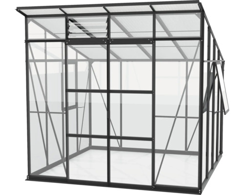 Tuinkas met stalen frame en transparante wanden