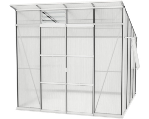 Kweekkas met ventilatieluiken en schuifdeur