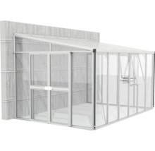 Kas met aluminium frame en glazen voorkant