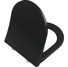 Zwarte houten toiletbril