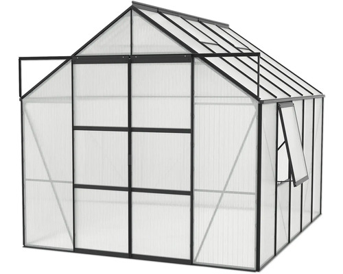 Tuinkas met aluminium frame en polycarbonaatplaten