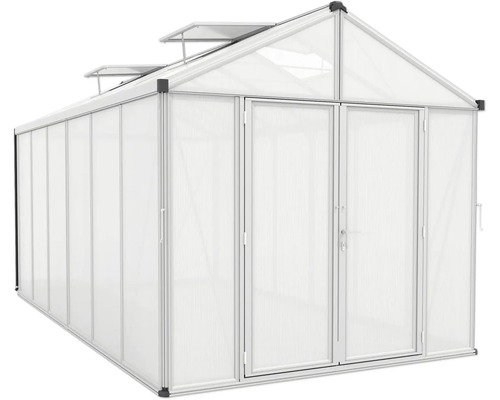 Kas met aluminium frame en doorschijnende wanden