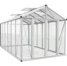 Kas met aluminium frame en glazen panelen