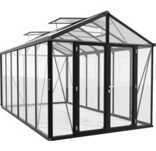 Glazen kas met metalen frame