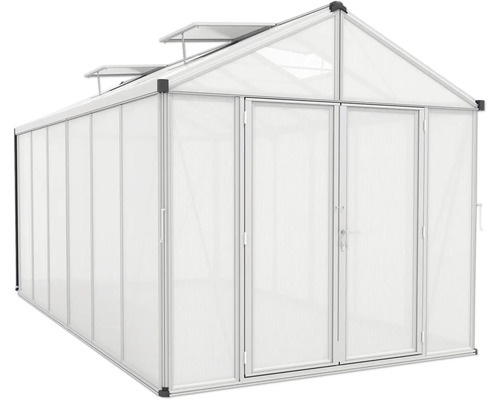 Broeikas met dubbele deur en dakramen