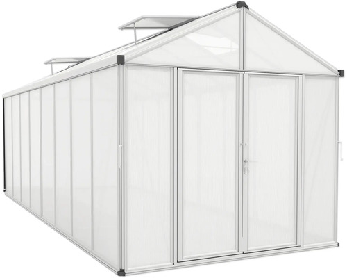 Broeikas met dubbele deur en ramen