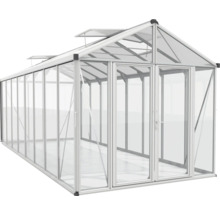 Kas met aluminium frame en glazen panelen