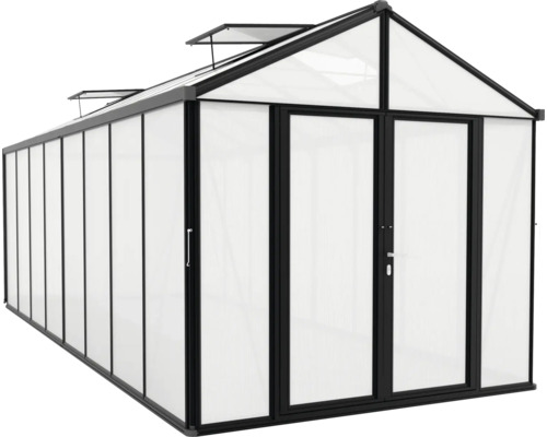 Kas met dakramen en dubbele deur