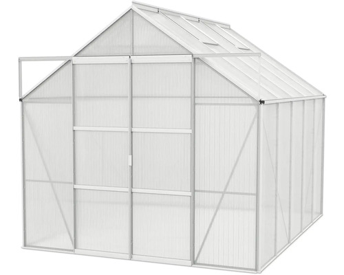 Tuinkas met aluminium frame en polycarbonaat platen