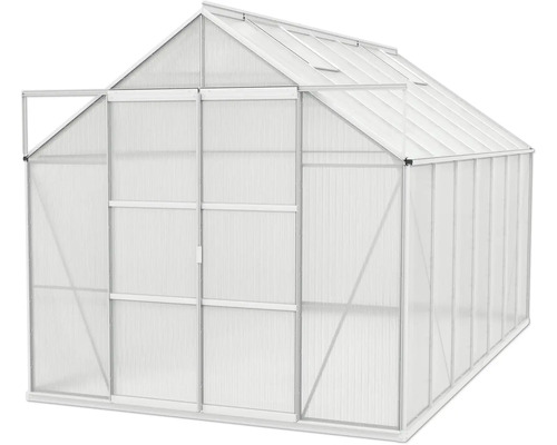 Tuinkas met aluminium frame en transparante panelen