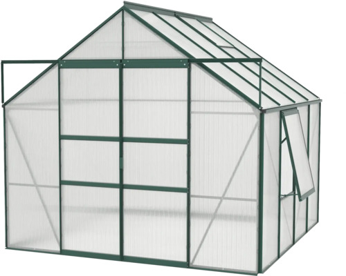 Kas met deur en raam voor het kweken van planten