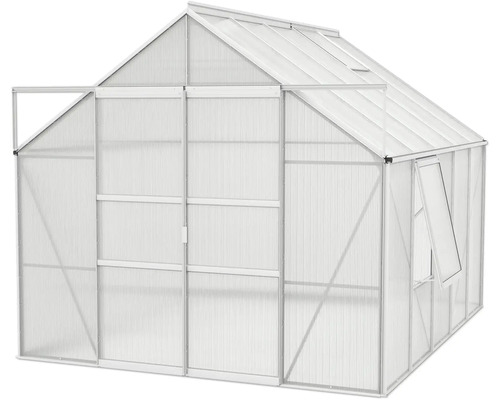 Kas met aluminium frame en polycarbonaat platen