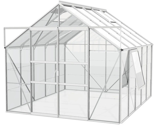 Kas met aluminium frame en transparante ruiten