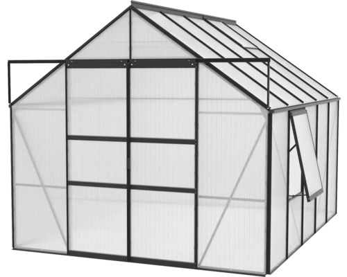 Tuinkas met polycarbonaat platen en aluminium frame
